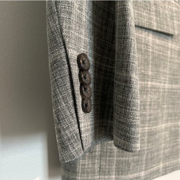 NWT Michael Kors Classic-Fit Windowpane Sage Green Sport Coat Blazer, Men's 38R - Picture 3 of 11